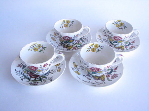 edgebrookhouse - Vintage Spode Gainsborough Cups and Saucers - Set of 4