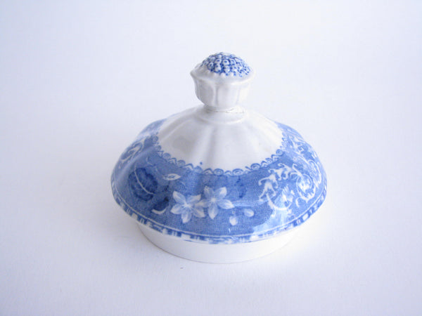 edgebrookhouse - Early 20th Century Spode Camilla Blue and White Sugar Bowl and Lid