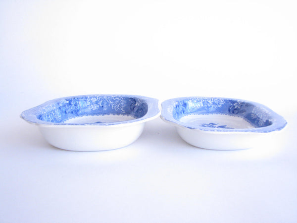 edgebrookhouse - Early 20th Century Spode Camilla Blue and White Vegetable Serving Dishes - Set of 2