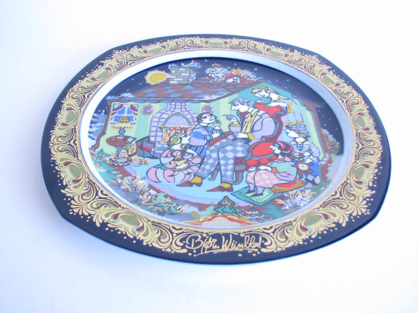 edgebrookhouse - 1992 Bjorn Wiinblad & Rosenthal Weihnachten Christmas Carols Porcelain Plate