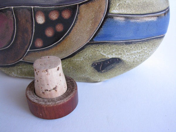 edgebrookhouse - Design by Mara Stoneware Decanter with Wood and Cork Stopper