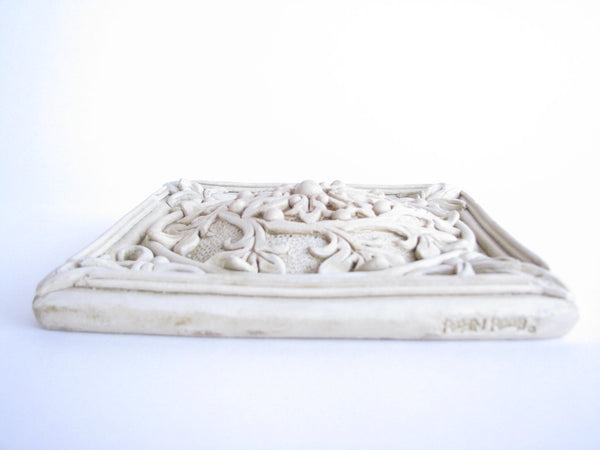 edgebrookhouse - Vintage Bas-Relief Hydrostone Tile with Detailed Design by Robin Raab