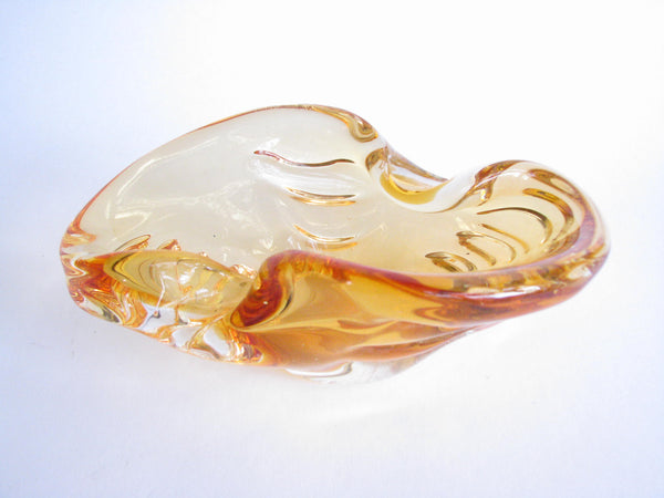 edgebrookhouse - Vintage Chalet Art Glass Organic Form Bowl Made in Canada