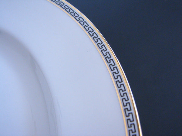 edgebrookhouse - 1930s Heinrich &Co Selb Bavaria Dinner Plates with Gold and Greek Key Trim - Set of 10