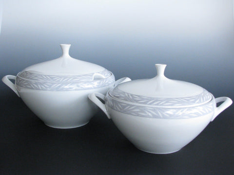 edgebrookhouse - 1940s Winterling Roslau Bavaria Porcelain Covered Serving Dishes - Set of 2