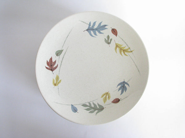 edgebrookhouse - 1950s Franciscan Autumn Dinner Plates with Falling Leaves Design - Set of 10