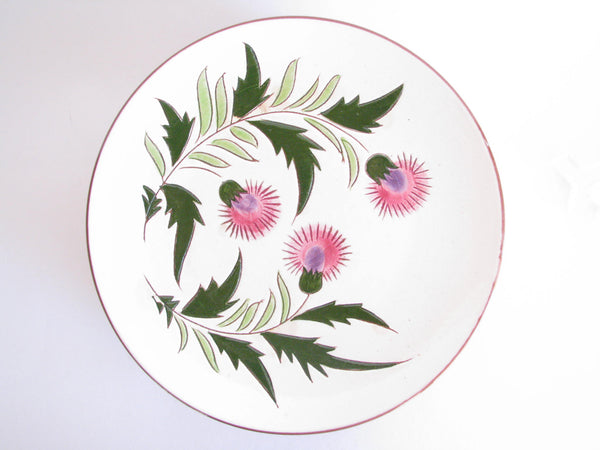 edgebrookhouse - 1950s Stangl Hand-Carved and Hand-Painted Thistle Dinner Plates - Set of 10