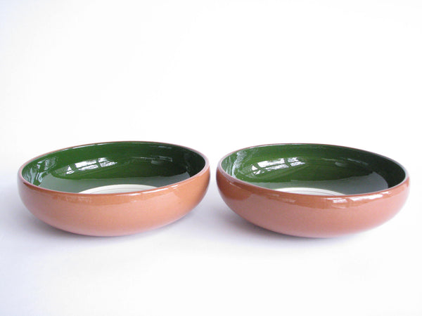 edgebrookhouse - 1950s Stangl Hand-Carved and Hand-Painted Thistle Medium Serving Bowls - Set of 2