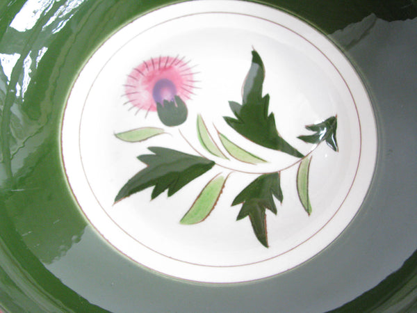 edgebrookhouse - 1950s Stangl Hand-Carved and Hand-Painted Thistle Medium Serving Bowls - Set of 2