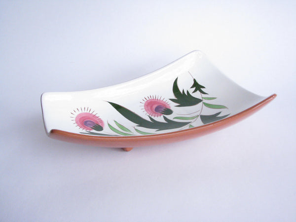 edgebrookhouse - 1950s Stangl Hand-Carved and Hand-Painted Thistle Relish Dish