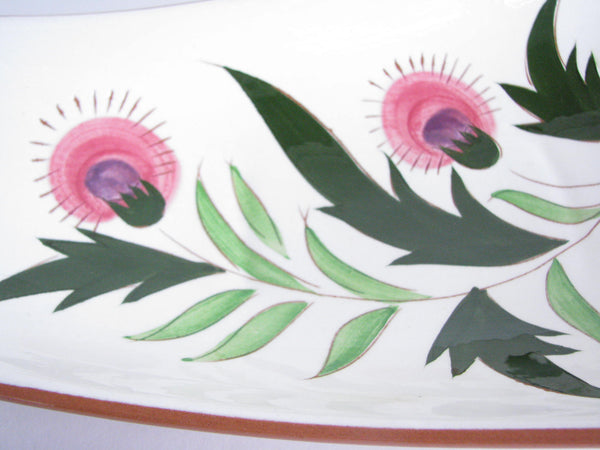 edgebrookhouse - 1950s Stangl Hand-Carved and Hand-Painted Thistle Relish Dish