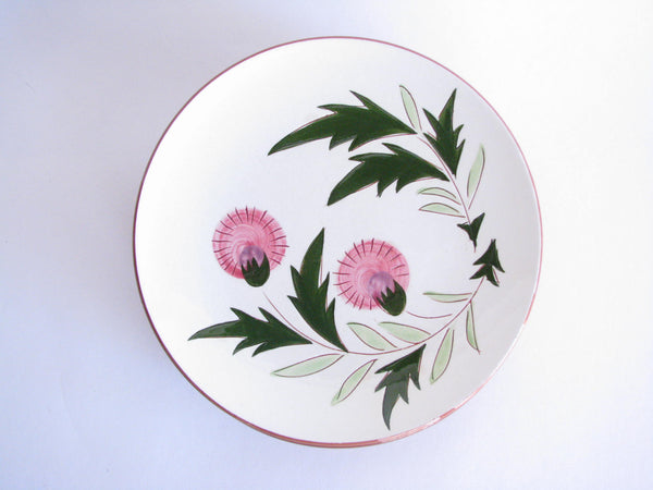 edgebrookhouse - 1950s Stangl Hand-Carved and Hand-Painted Thistle Salad Plates - Set of 6