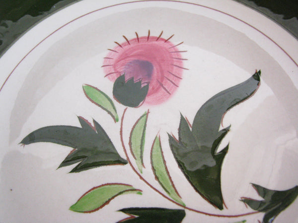 edgebrookhouse - 1950s Stangl Hand-Carved and Hand-Painted Thistle Salad Serving Bowl