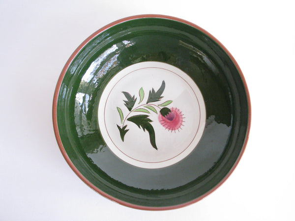 edgebrookhouse - 1950s Stangl Hand-Carved and Hand-Painted Thistle Salad Serving Bowl