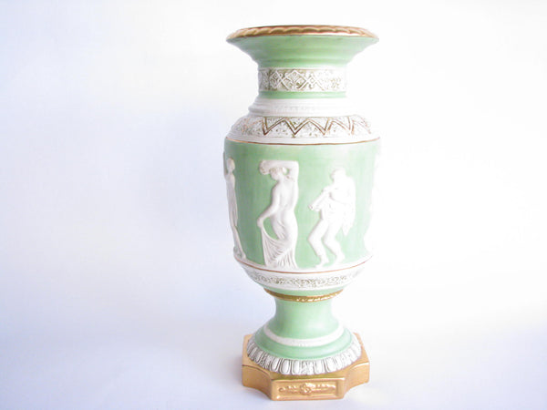 edgebrookhouse - 1970s Arnel's Tall Ceramic Vase with Roman Figures