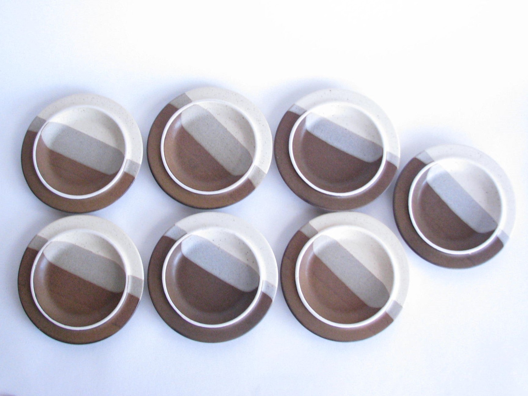 edgebrookhouse - 1980s Fabrik Pottery Agate Pass Bread Plates Designed by Jim McBride - Set of 7