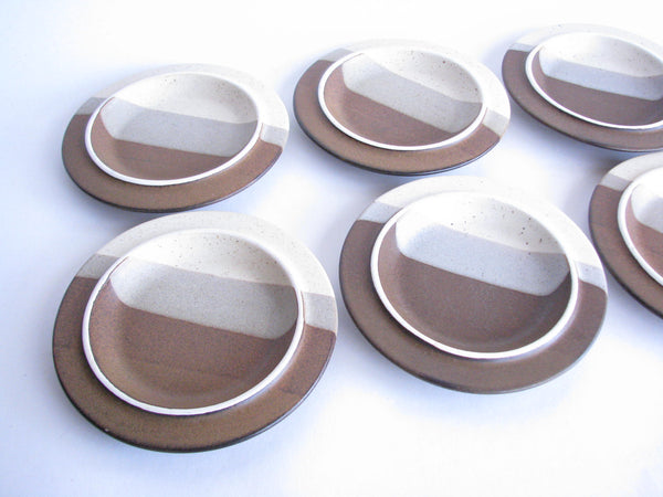 edgebrookhouse - 1980s Fabrik Pottery Agate Pass Bread Plates Designed by Jim McBride - Set of 7