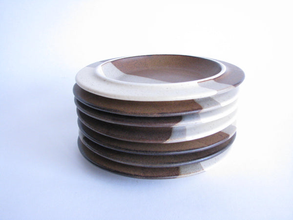 edgebrookhouse - 1980s Fabrik Pottery Agate Pass Bread Plates Designed by Jim McBride - Set of 7