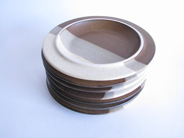 edgebrookhouse - 1980s Fabrik Pottery Agate Pass Bread Plates Designed by Jim McBride - Set of 7