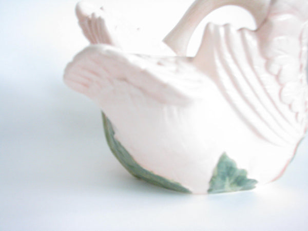 edgebrookhouse - 1980s Fitz and Floyd Ceramic Swan Soup Tureen with Platter and Ladle