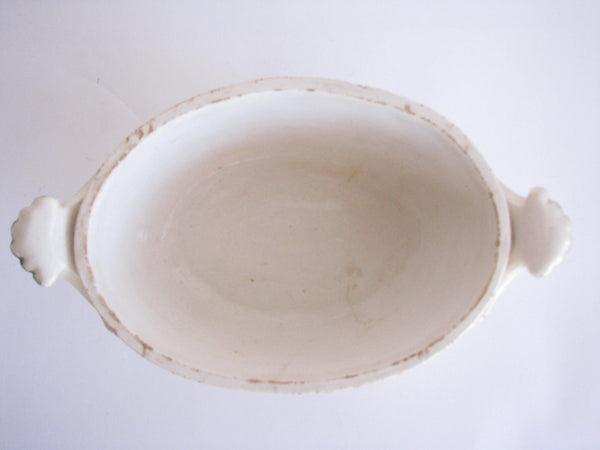 edgebrookhouse - Antique Barettoni già Antonibon Nove Italy Ceramic Covered Box / Footed Bowl with Lemon Design