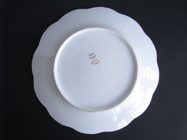 edgebrookhouse - Antique Theodore Haviland Limoges Hand-Painted Luncheon or Salad Plates with Scalloped Edge - Set of 8