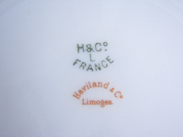 edgebrookhouse - Antique Theodore Haviland Limoges Hand-Painted Luncheon or Salad Plates with Scalloped Edge - Set of 8