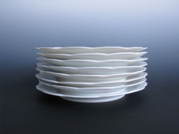 edgebrookhouse - Antique Theodore Haviland Limoges Hand-Painted Luncheon or Salad Plates with Scalloped Edge - Set of 8