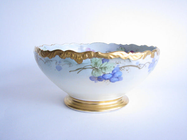 edgebrookhouse - Antique Tressemanes & Vogt (T&V) Limoges Depose Hand-Painted Punch / Centerpiece Bowl