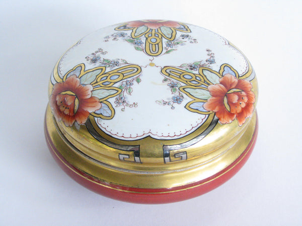 edgebrookhouse - Antique William Guerin & Co. Limoges France Porcelain Art Nouveau Powder Box