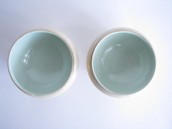 edgebrookhouse - Early 20th Century Gerard Dufraiuseix et Abbott (GDA) Limoges France Porcelain Footed Bowls - a Pair