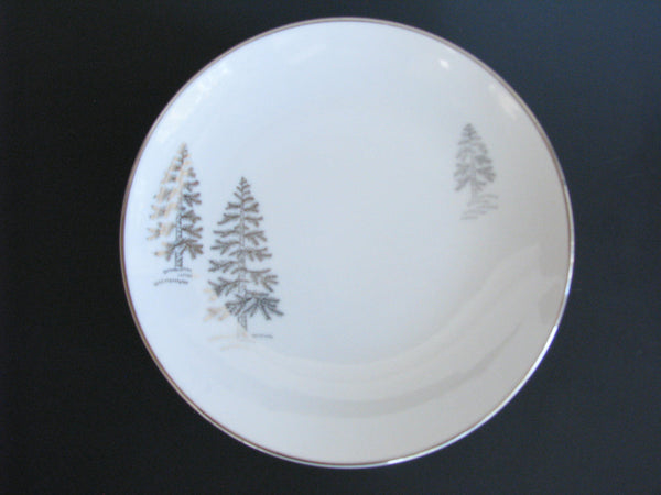 edgebrookhouse - Fukagawa Arita Hand Painted Silver Tree Coupe Bread or Dessert Plates Made in Japan - Set of 12