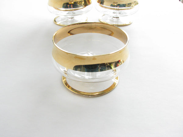 edgebrookhouse - Gold Rimmed Footed Dessert or Sherbet Glasses - Set of 8