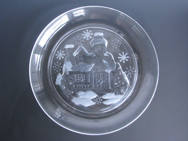edgebrookhouse - Late 20th Century Arcoroc France Welcome Home Glass Salad Plates - Set of 16