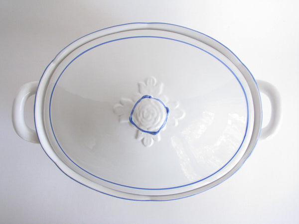 edgebrookhouse - Late 20th Century Ethan Allen Covered Serving Dish and Platter Made in Portugal
