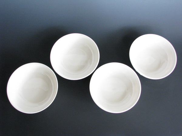 edgebrookhouse - Late 20th Century Lenox Casual Elegance Cream Colored Bowls with Embossed Scroll Detail - Set of 4