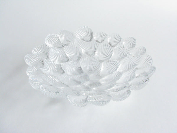 edgebrookhouse - Late 20th Century Royal Copenhagen Crystal 'Musling' Clam Shell Bowl Designed by Per Lutken
