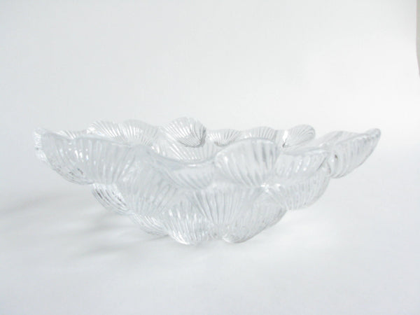 edgebrookhouse - Late 20th Century Royal Copenhagen Crystal 'Musling' Clam Shell Bowl Designed by Per Lutken