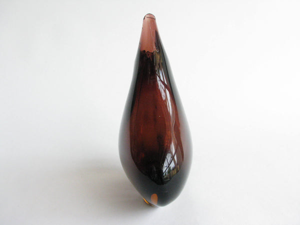 edgebrookhouse - Mid 20th Century Amber and Brown Sommerso Murano Organic Vase