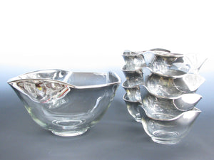edgebrookhouse - Mid 20th Century Dorothy Thorpe Style Mercury Fade Ombre Glass Serving Bowls - 9 Pieces