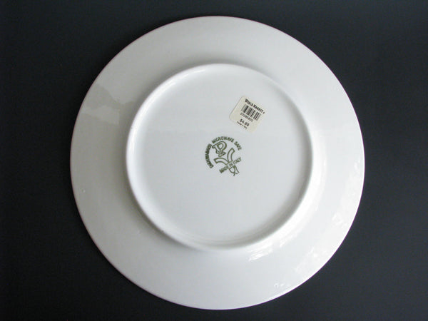 edgebrookhouse - Pagnossin Treviso Italy President White Dinner Plates with Embossed Wicker Trim - Set of 8