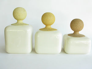 edgebrookhouse - Vintage 1960s Royal Haeger Knob Top Canisters - Set of 3