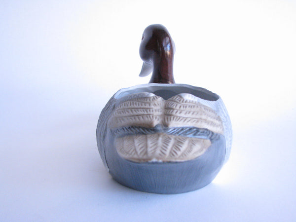 edgebrookhouse - Vintage Hand-Painted Ceramic Duck Shaped Planter
