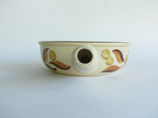 edgebrookhouse - Vintage Handmade Ceramic Traditional Swiss Fondue Pot Made in Switzerland with Floral Motif