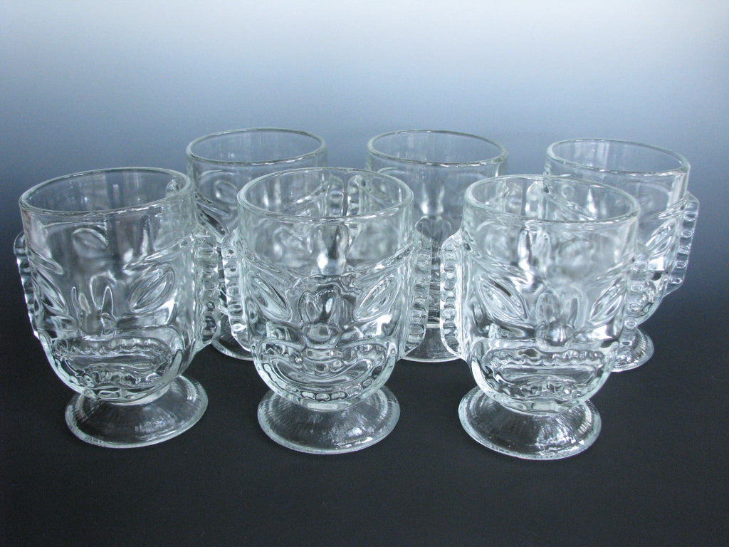 Vintage 1970s Indiana Glass Large Footed Tiki Mai Tai Glasses - Set of   edgebrookhouse