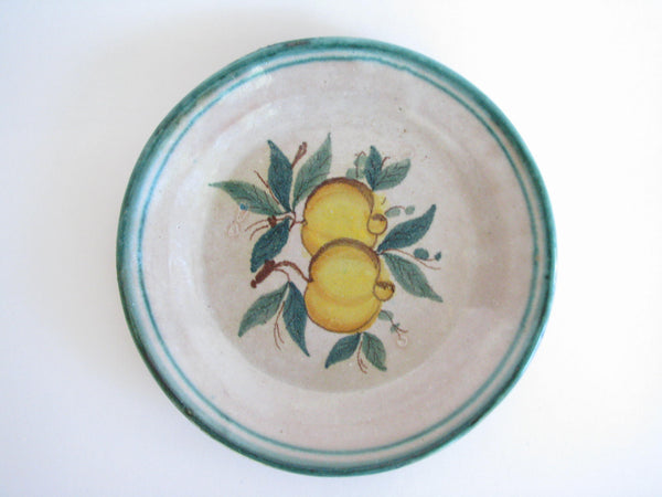 edgebrookhouse - Vintage Rustic Glazed Terracotta Bowls with Fruit Designs Made in Italy - Set of 5