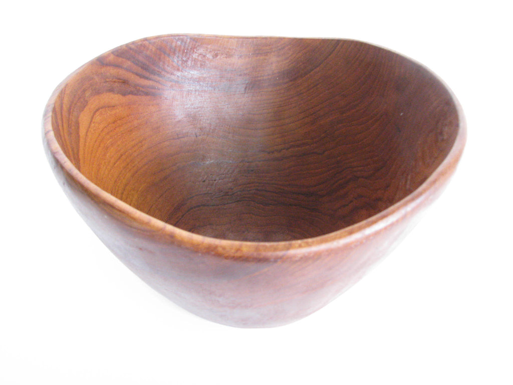 1960s Danish Modern Solid Rosewood Organic Form Salad Bowl Inspired by edgebrookhouse