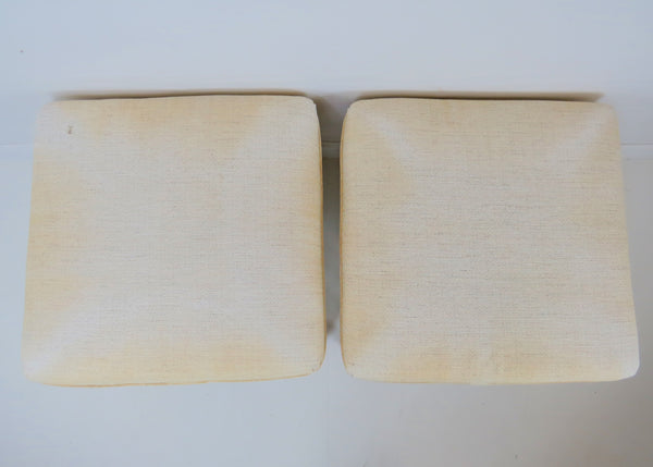 edgebrookhouse - Vintage Ficks Reed Faux Bamboo Ottomans - a Pair
