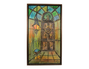 edgebrookhouse - Original Mid Century Gothic Van Hoople Painting on Board