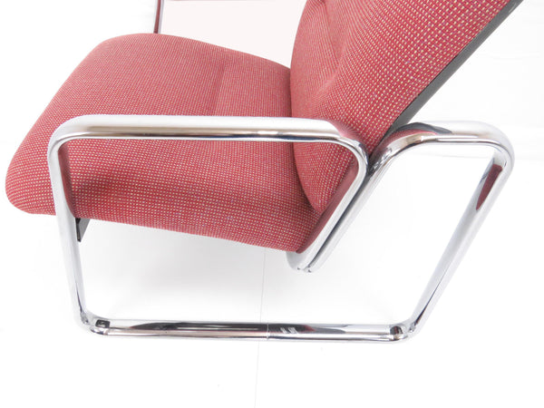 edgebrookhouse - Vintage 1980s Steelcase Chrome Lounge Chairs - a Pair